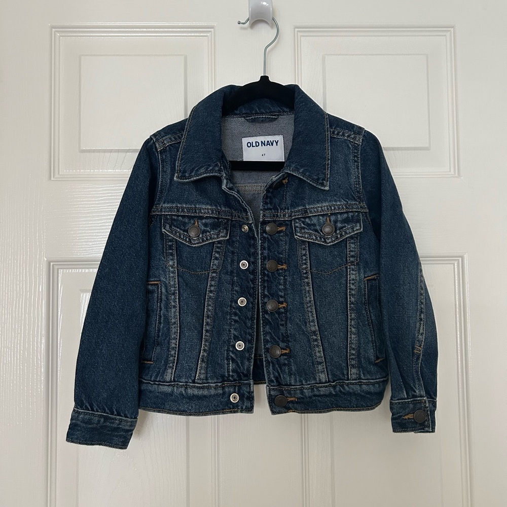 Toddler Girls - Classic Old Navy Denim Blue Jean Jacket - 4T EUC